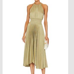 A.L.C. Renzo II Pleated Halter Dress NWOT size 6